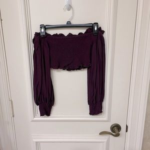 Olivaceous Off Shoulder Crop Top S